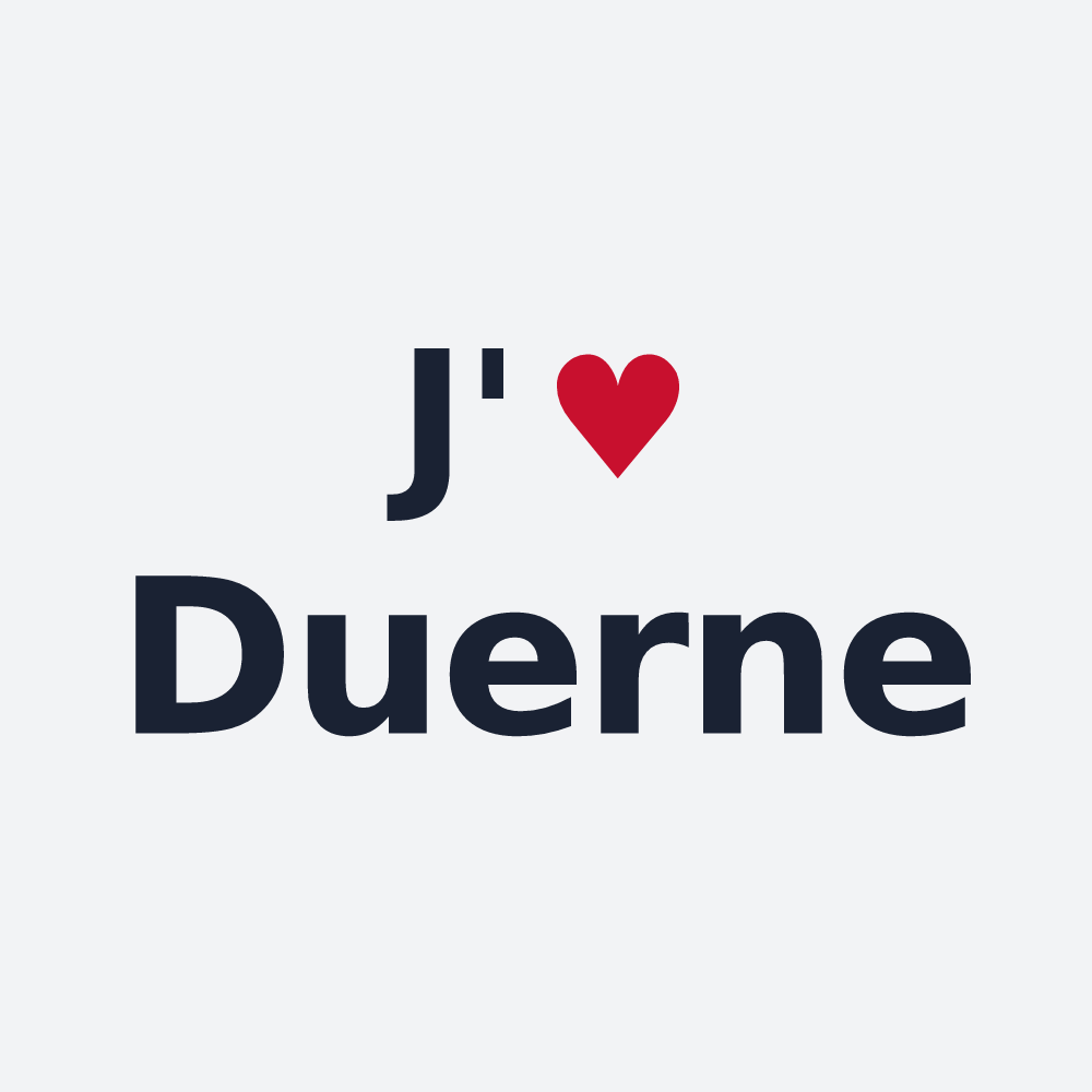 Poster personnalisé Duerne — design J'aime Duerne