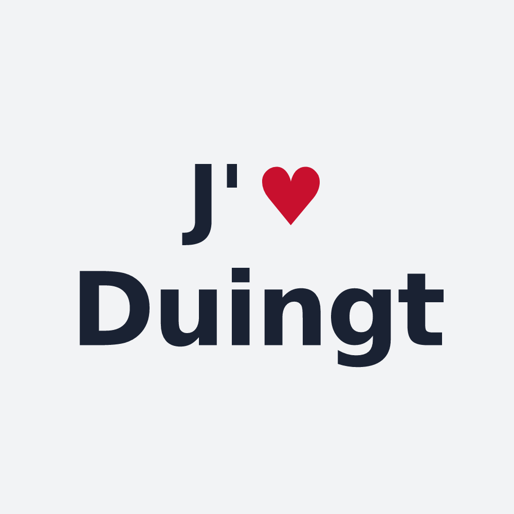 Poster personnalisé Duingt — design « J'aime Duingt » imprimé sur le poster
