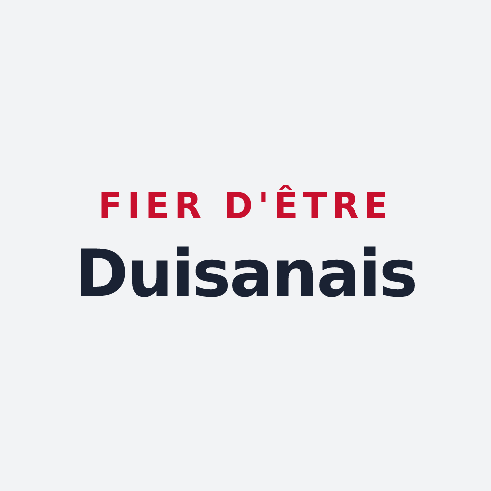 Poster « Fier d'être Duisanais » — design pour Duisans