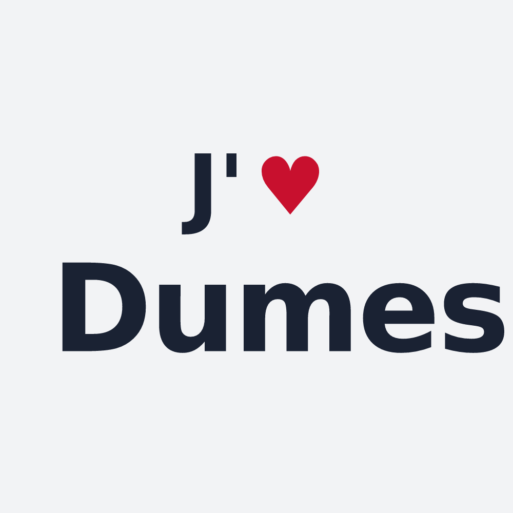 Poster personnalisé Dumes — design J'aime Dumes