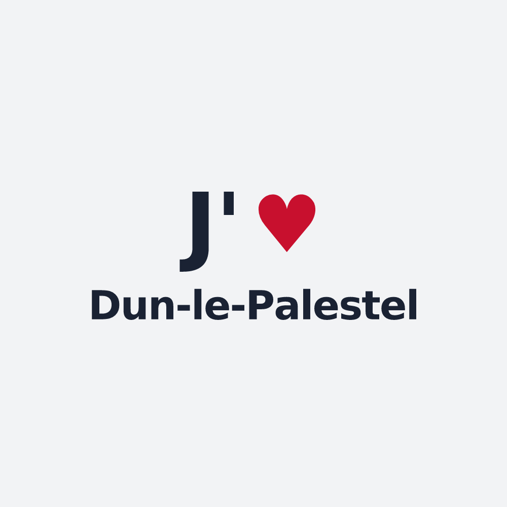 Poster personnalisé Dun-le-Palestel — design « J'aime Dun-le-Palestel » imprimé sur le poster