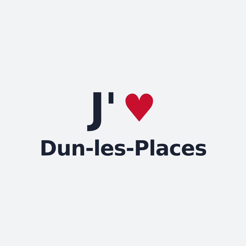 Poster personnalisé Dun-les-Places — design J'aime Dun-les-Places