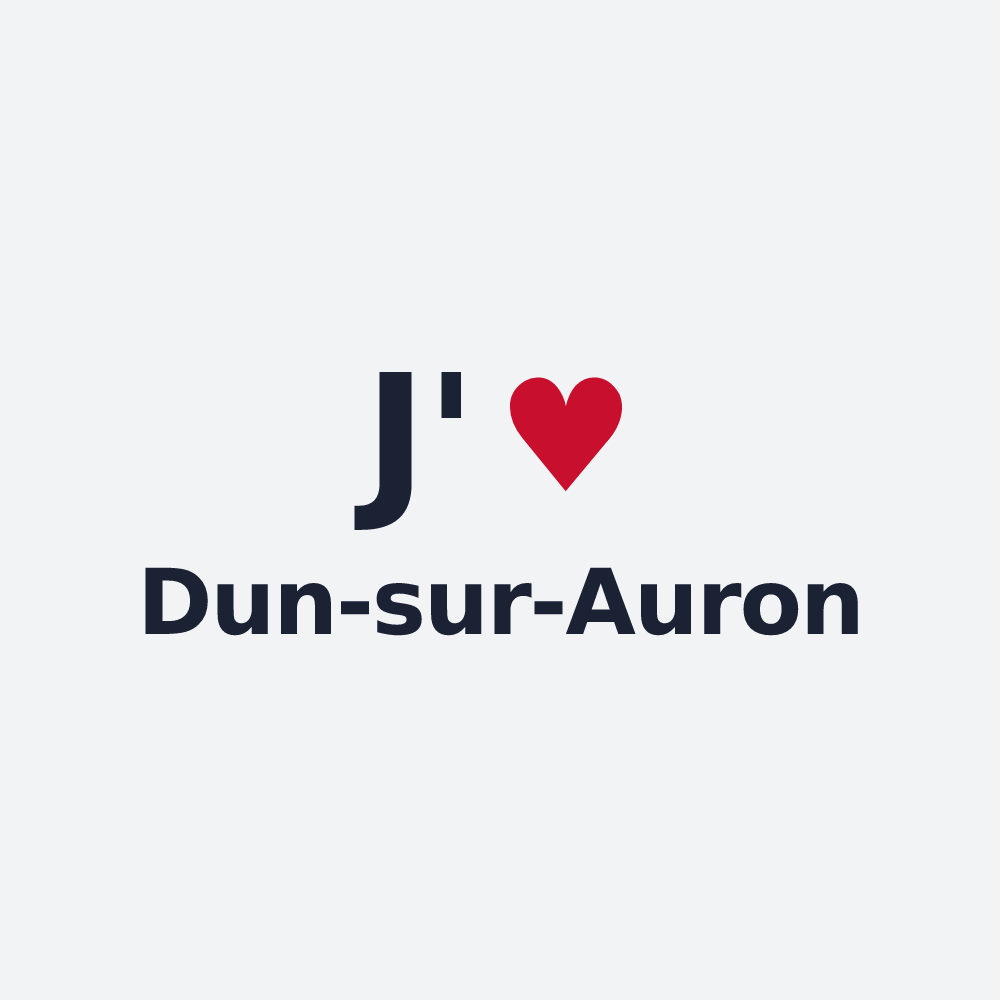 Poster personnalisé Dun-sur-Auron — design J'aime Dun-sur-Auron