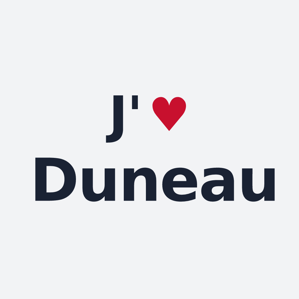 Poster personnalisé Duneau — design J'aime Duneau