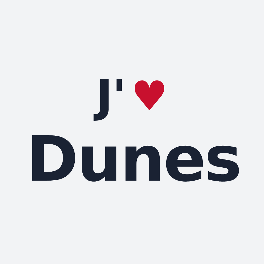 Poster personnalisé Dunes — design J'aime Dunes