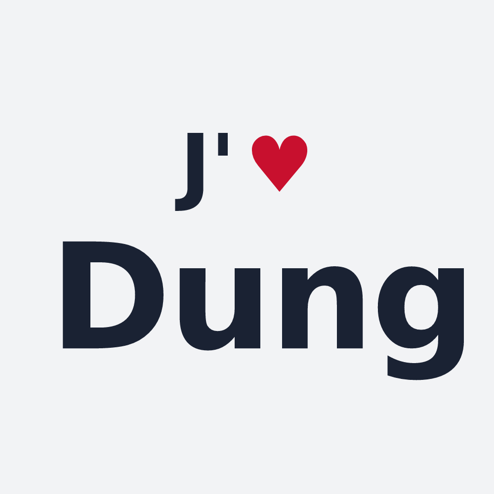 Poster personnalisé Dung — design J'aime Dung