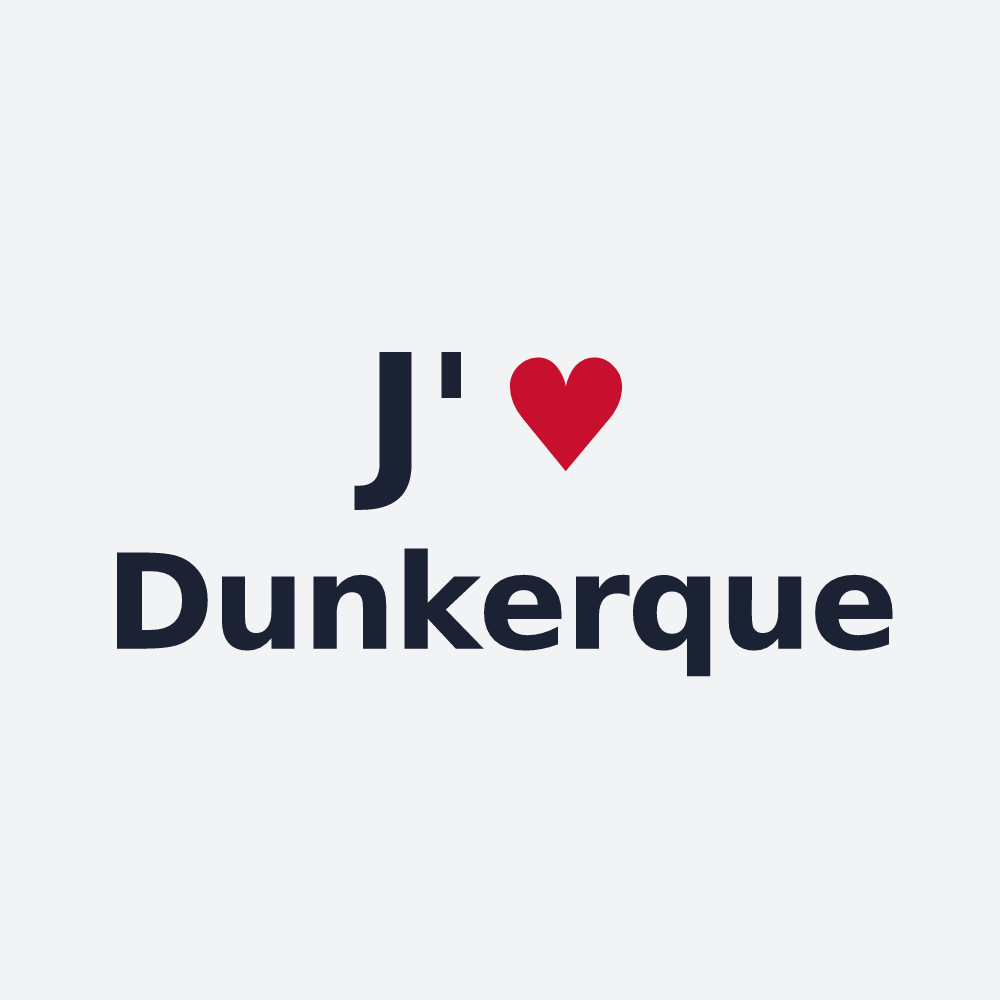 Poster personnalisé Dunkerque — design J'aime Dunkerque