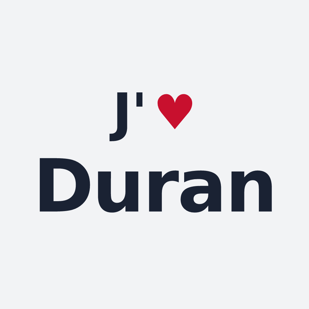 Poster personnalisé Duran — design J'aime Duran