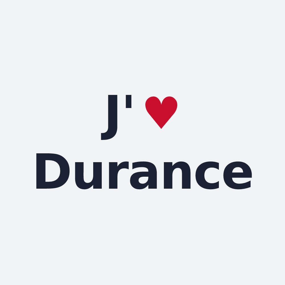 Poster personnalisé Durance — design J'aime Durance