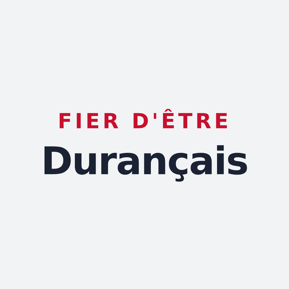 Poster « Fier d'être Durançais » — design pour Durance