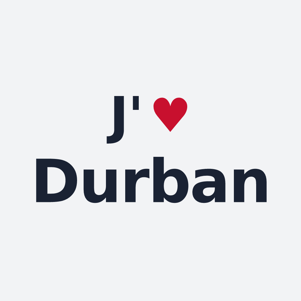 Poster personnalisé Durban — design J'aime Durban