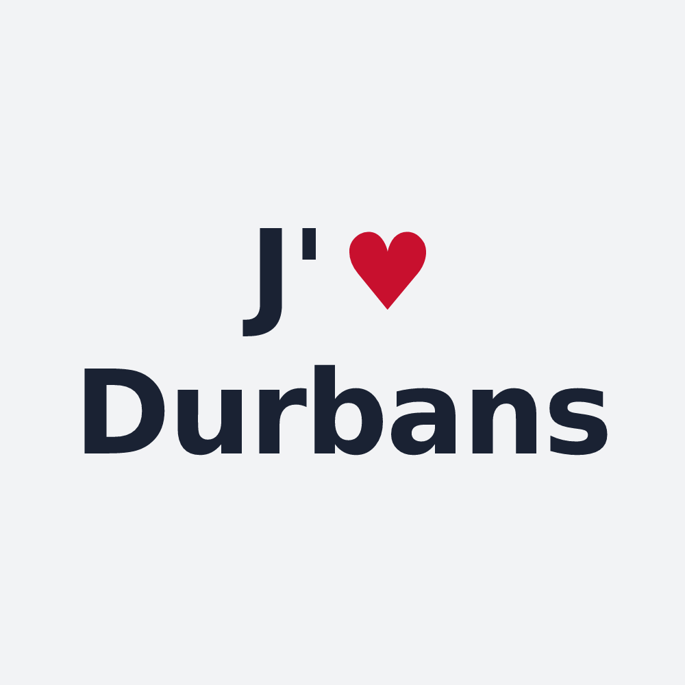 Poster personnalisé Durbans — design J'aime Durbans
