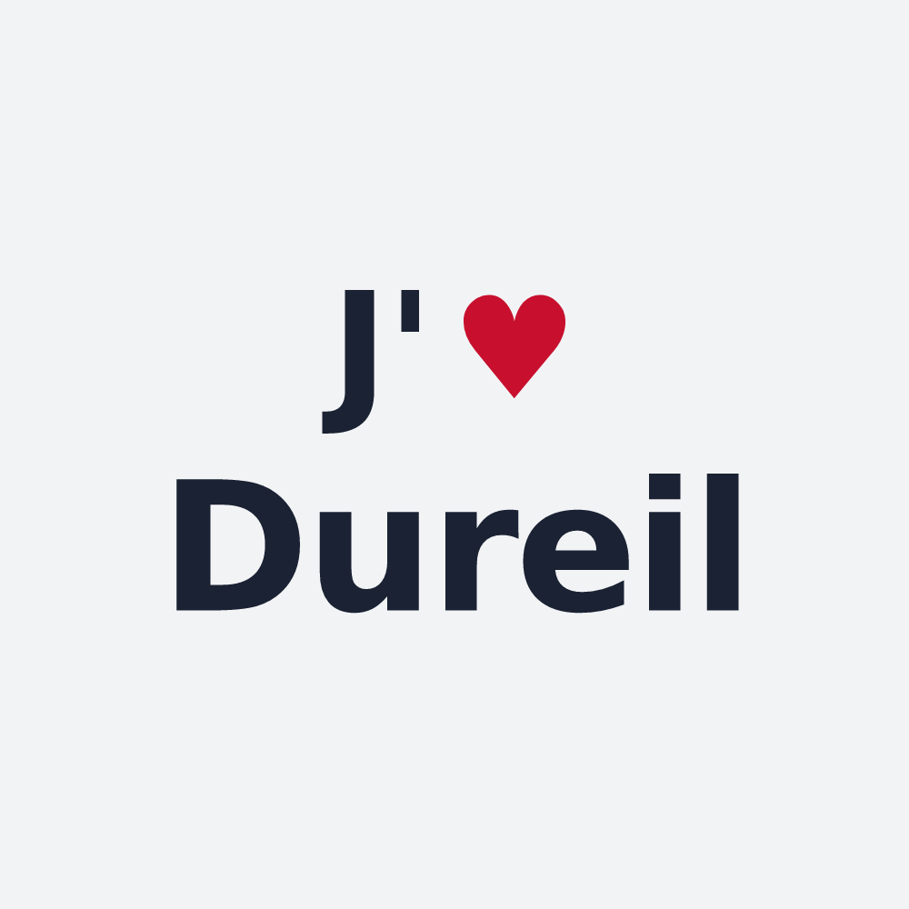 Poster personnalisé Dureil — design J'aime Dureil