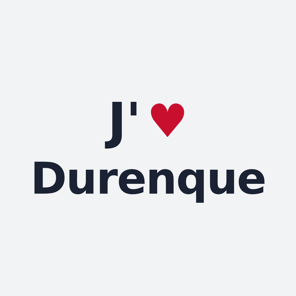 Poster personnalisé Durenque — design « J'aime Durenque » imprimé sur le poster