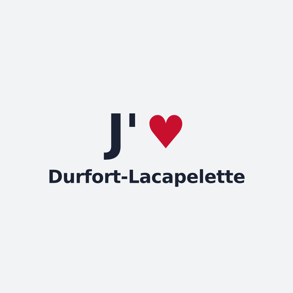 Poster personnalisé Durfort-Lacapelette — design J'aime Durfort-Lacapelette