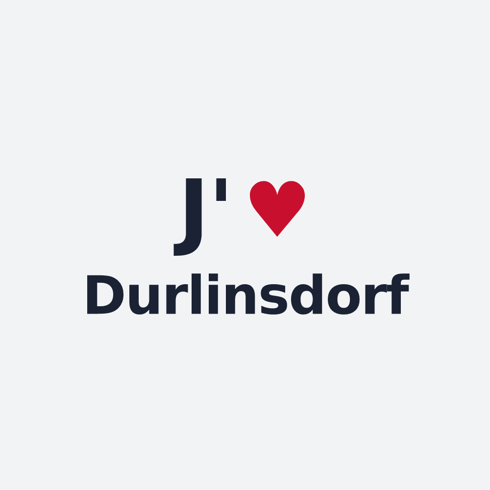 Poster personnalisé Durlinsdorf — design J'aime Durlinsdorf