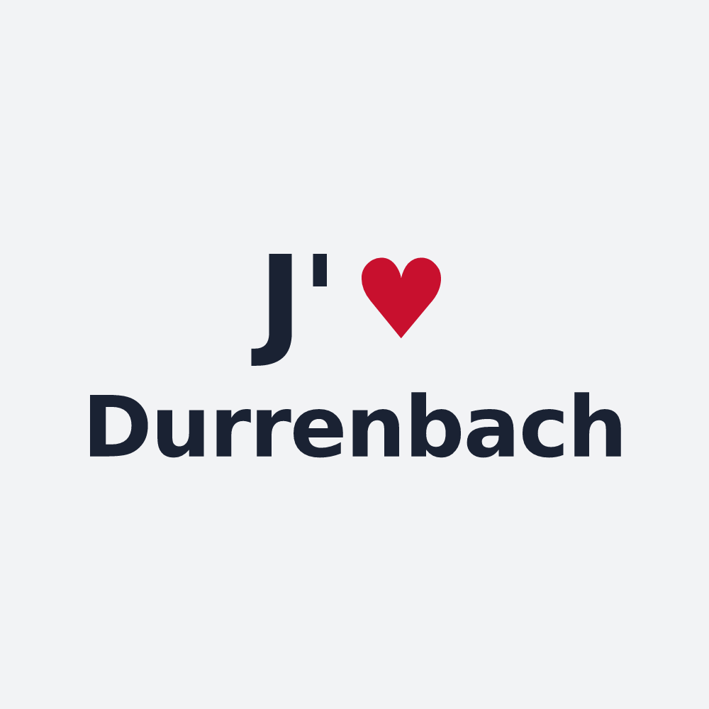 Poster personnalisé Durrenbach — design J'aime Durrenbach