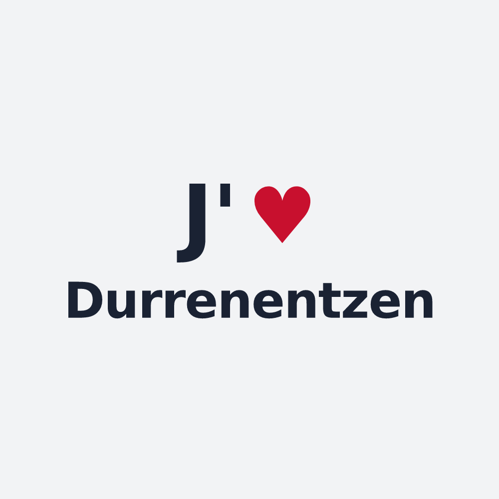 Poster personnalisé Durrenentzen — design « J'aime Durrenentzen » imprimé sur le poster