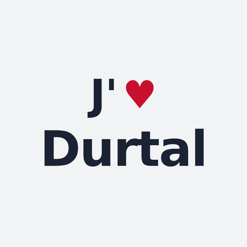 Poster personnalisé Durtal — design J'aime Durtal