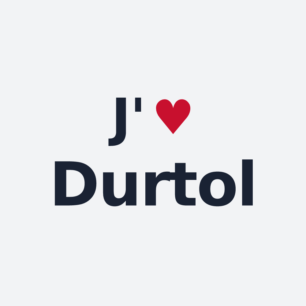 Poster personnalisé Durtol — design J'aime Durtol