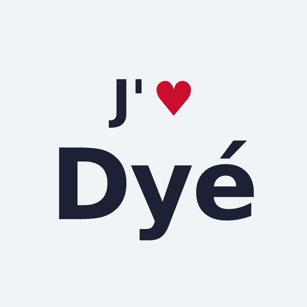 Poster personnalisé Dyé — design J'aime Dyé