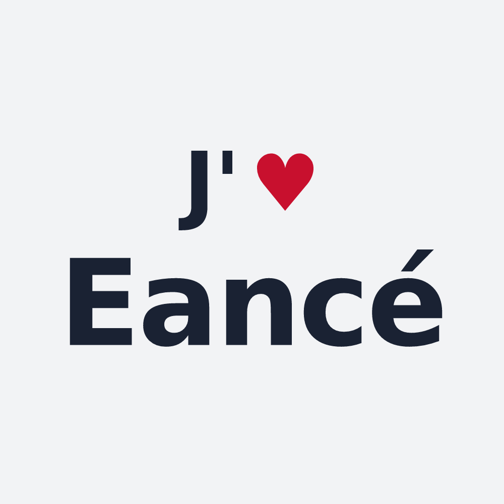 Poster personnalisé Eancé — design J'aime Eancé