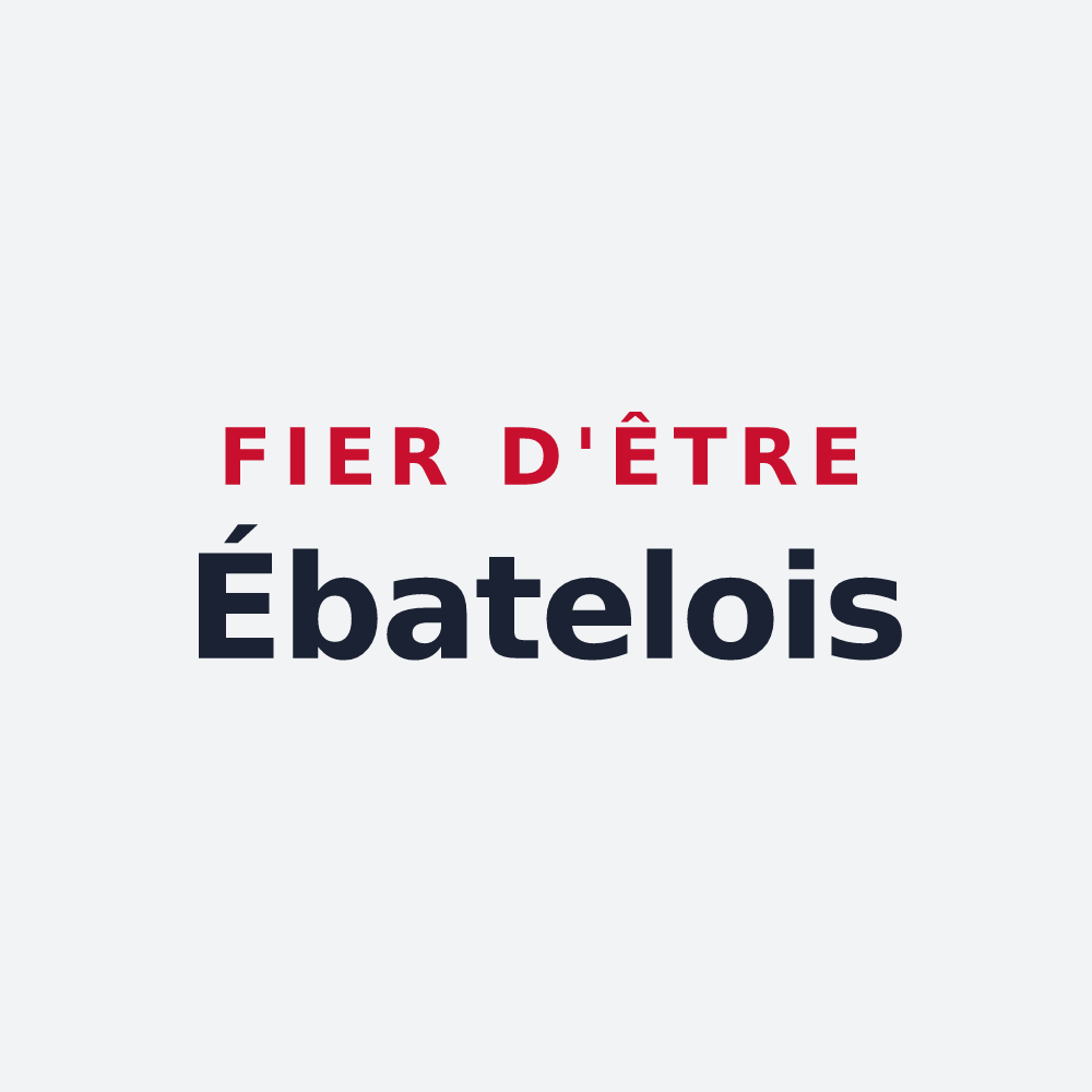 Poster « Fier d'être Ébatelois » — design pour Ébaty