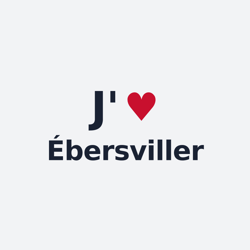 Poster personnalisé Ébersviller — design J'aime Ébersviller
