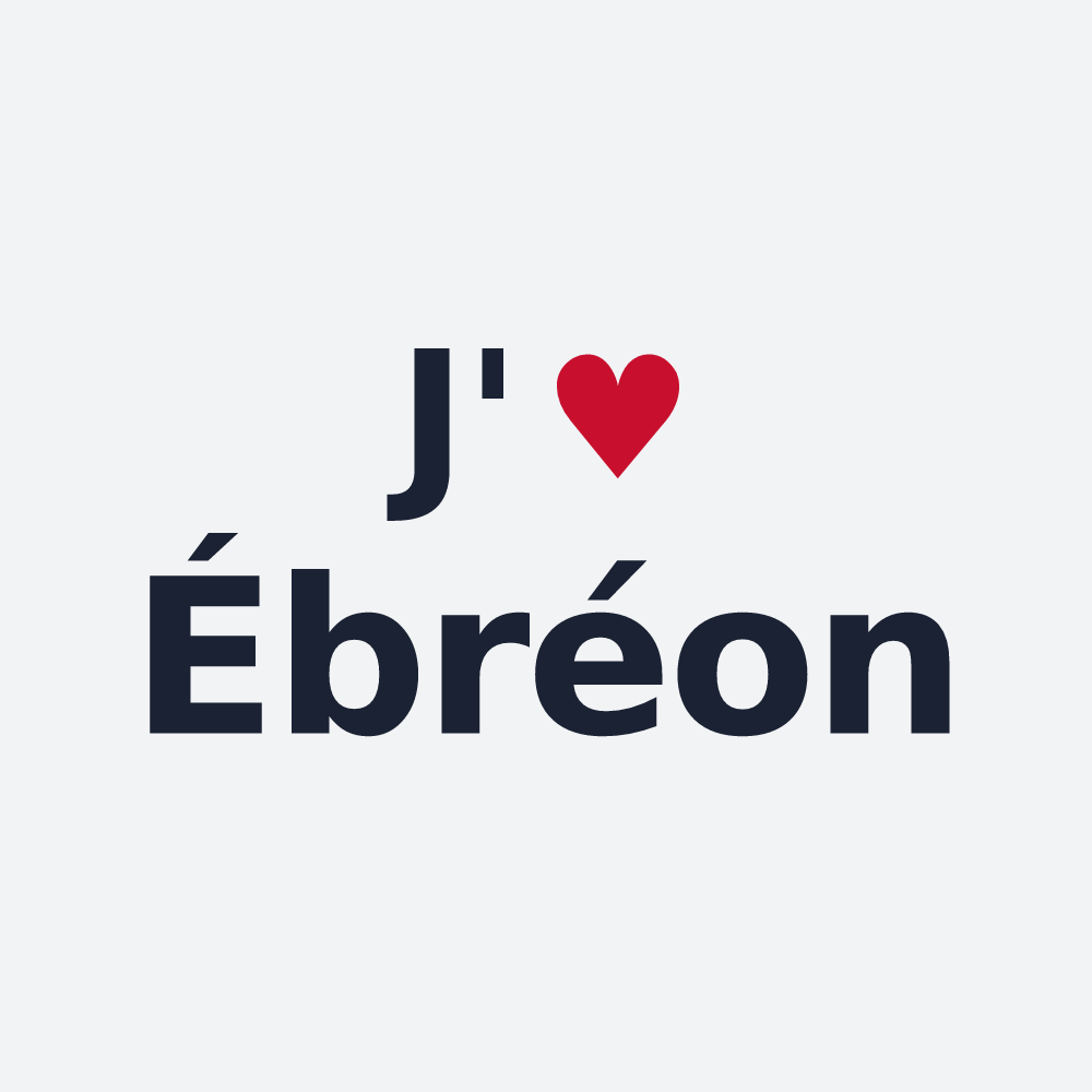 Poster personnalisé Ébréon — design J'aime Ébréon
