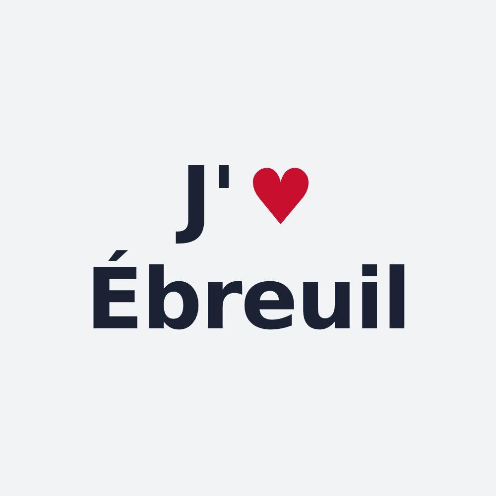 Poster personnalisé Ébreuil — design J'aime Ébreuil