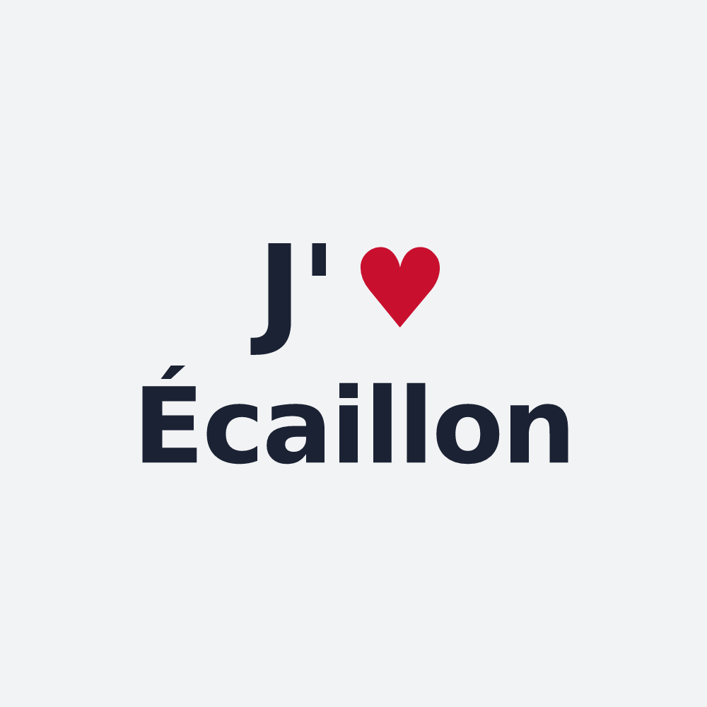 Poster personnalisé Écaillon — design J'aime Écaillon