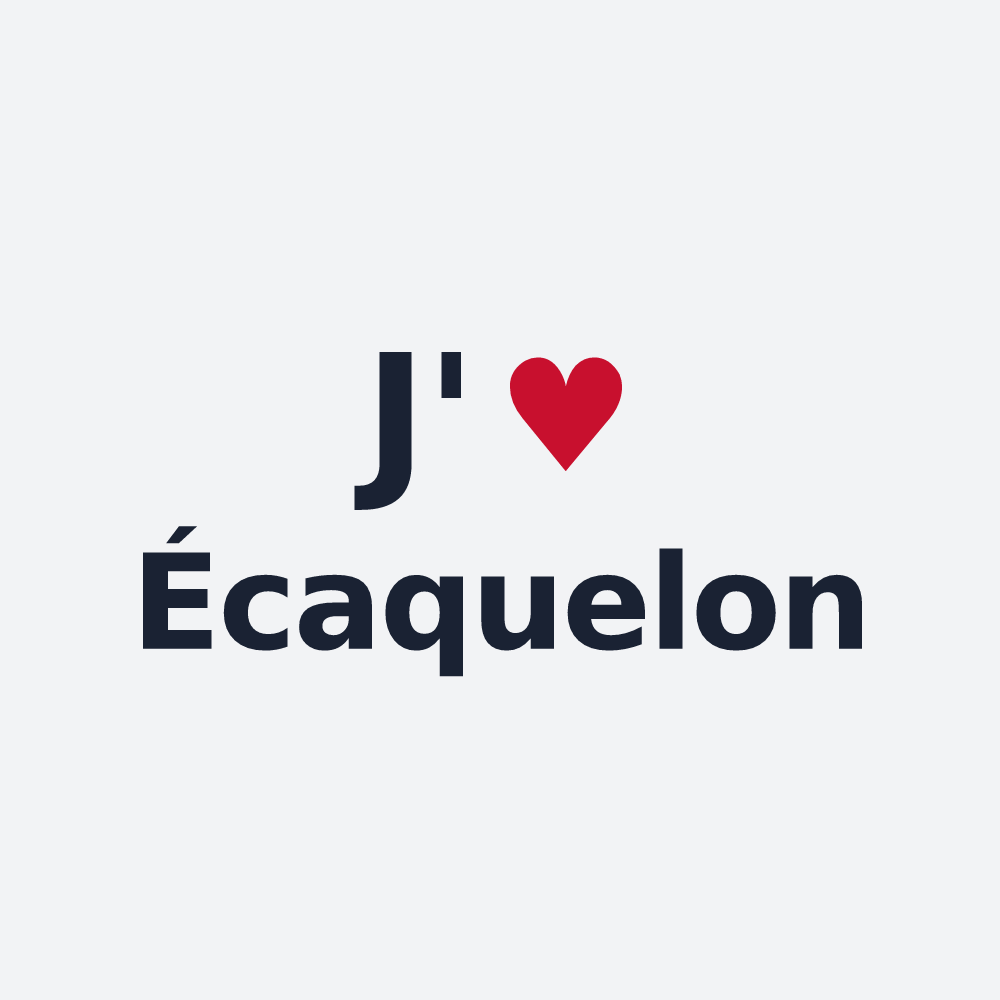Poster personnalisé Écaquelon — design « J'aime Écaquelon » imprimé sur le poster