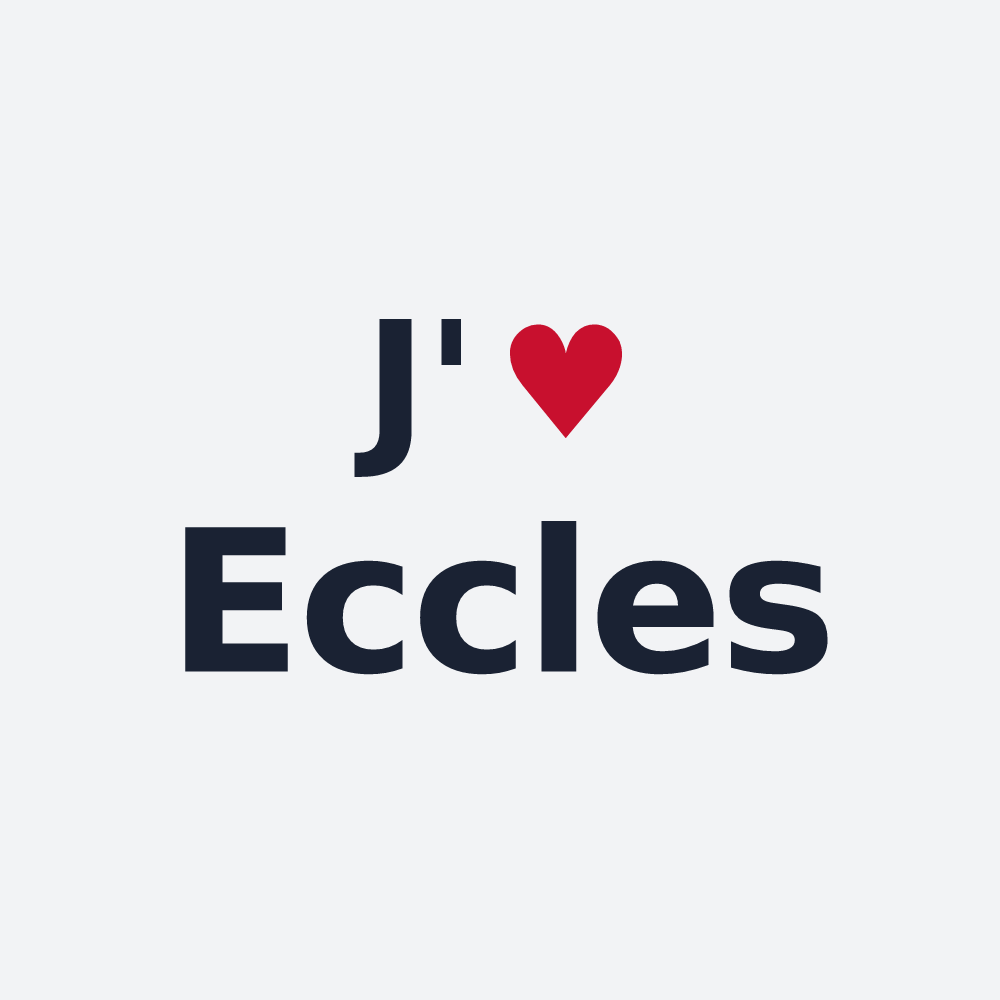 Poster personnalisé Eccles — design J'aime Eccles