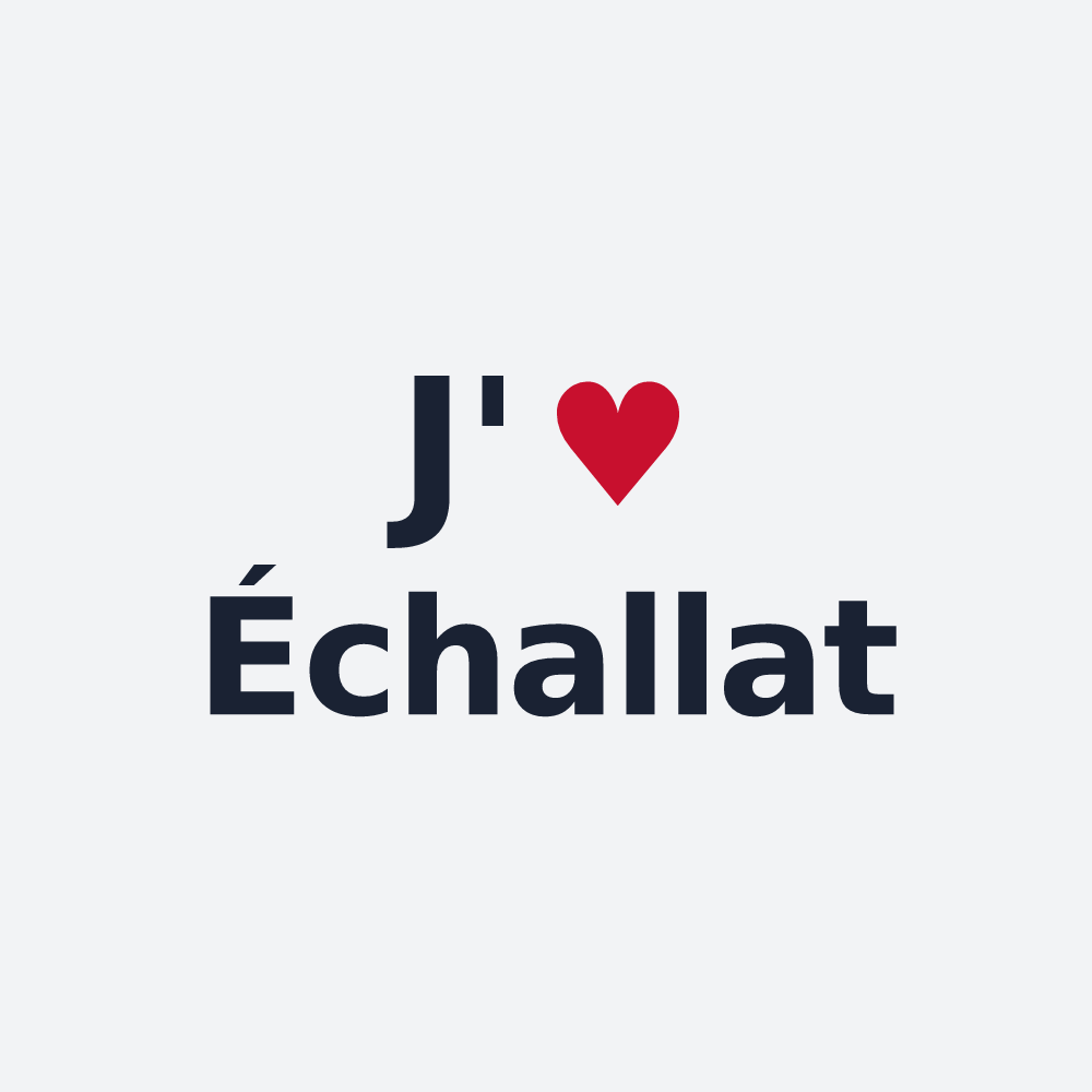 Poster personnalisé Échallat — design J'aime Échallat