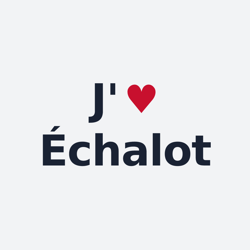 Poster personnalisé Échalot — design J'aime Échalot
