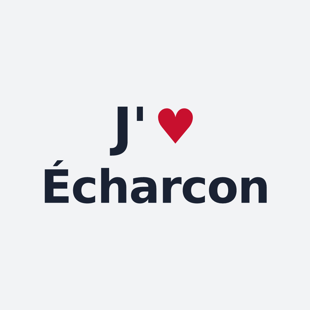 Poster personnalisé Écharcon — design J'aime Écharcon