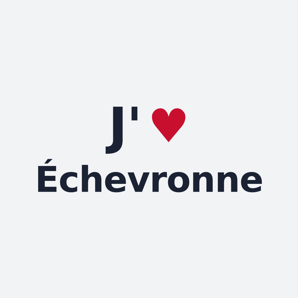 Poster personnalisé Échevronne — design « J'aime Échevronne » imprimé sur le poster