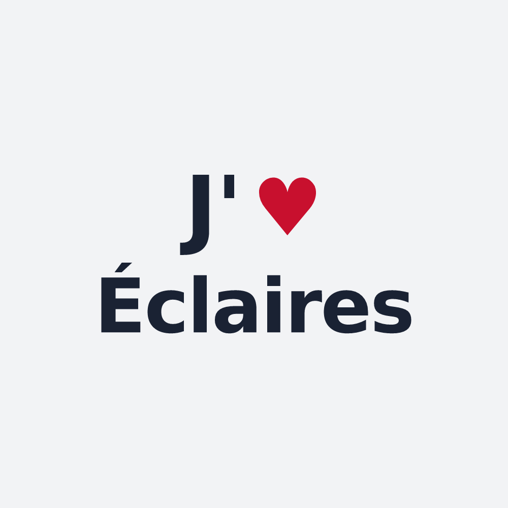 Poster personnalisé Éclaires — design J'aime Éclaires