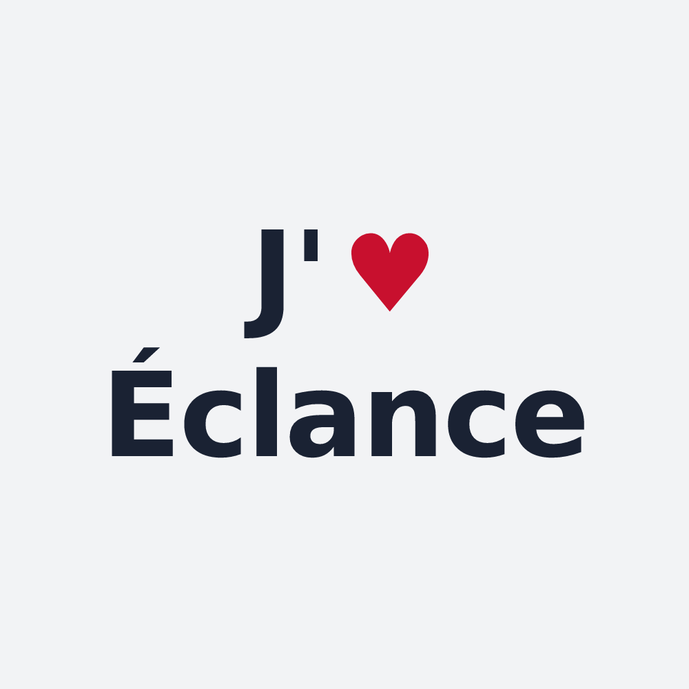 Poster personnalisé Éclance — design J'aime Éclance