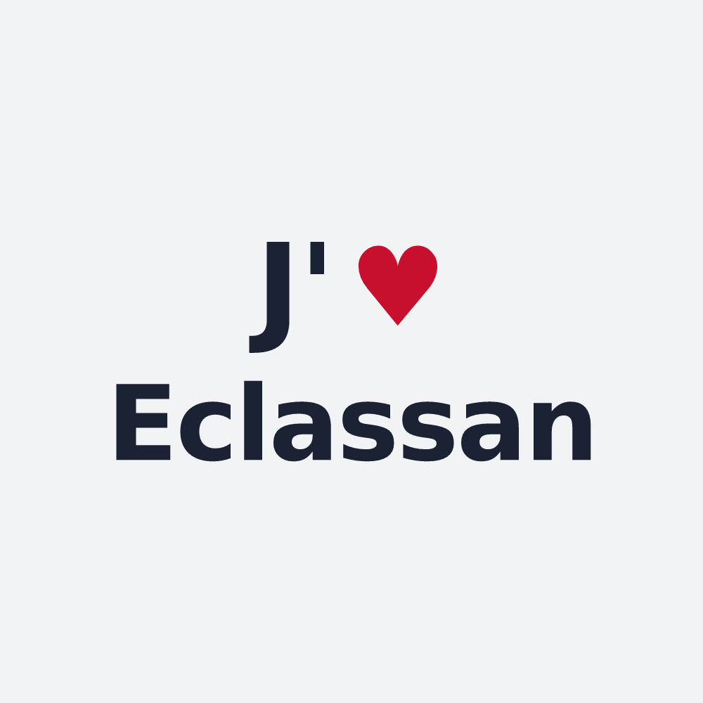 Poster personnalisé Eclassan — design J'aime Eclassan