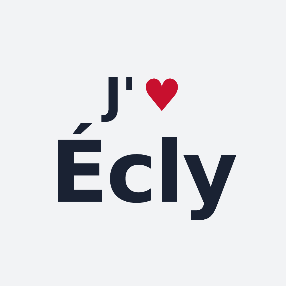 Poster personnalisé Écly — design J'aime Écly