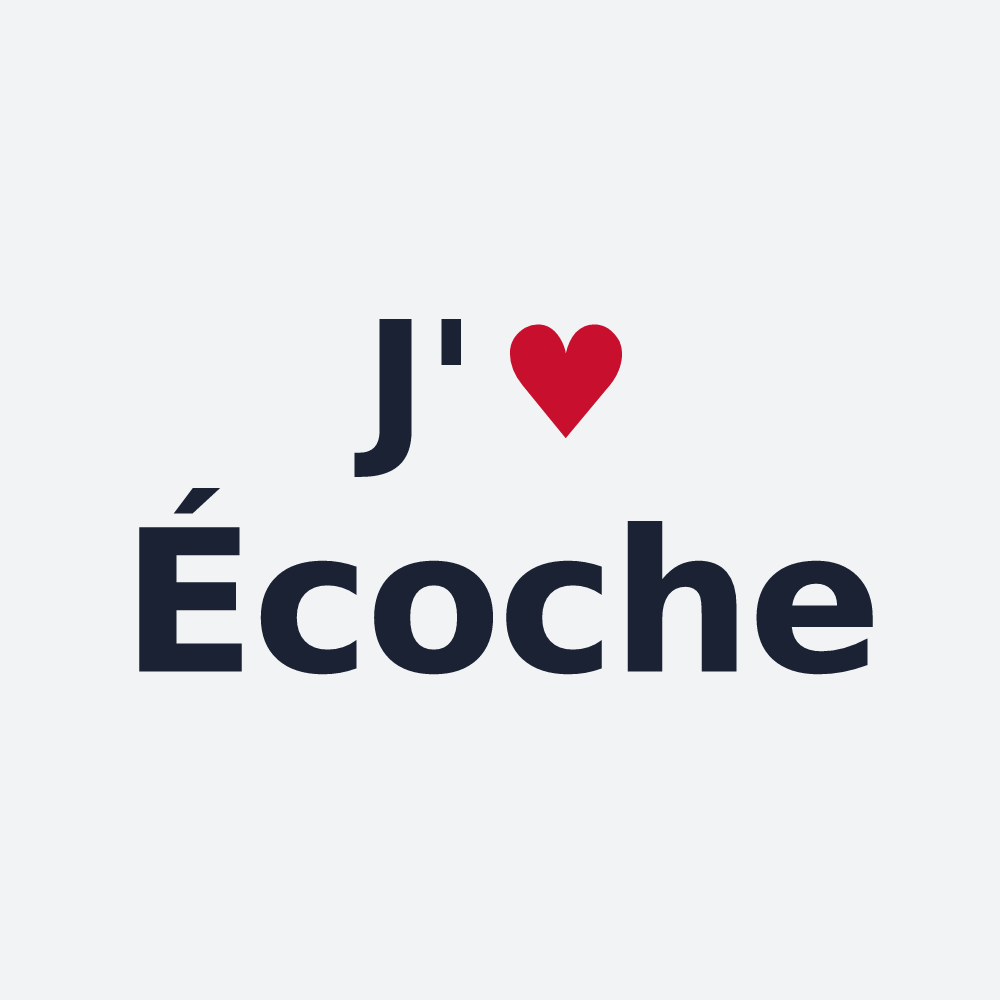 Poster personnalisé Écoche — design J'aime Écoche
