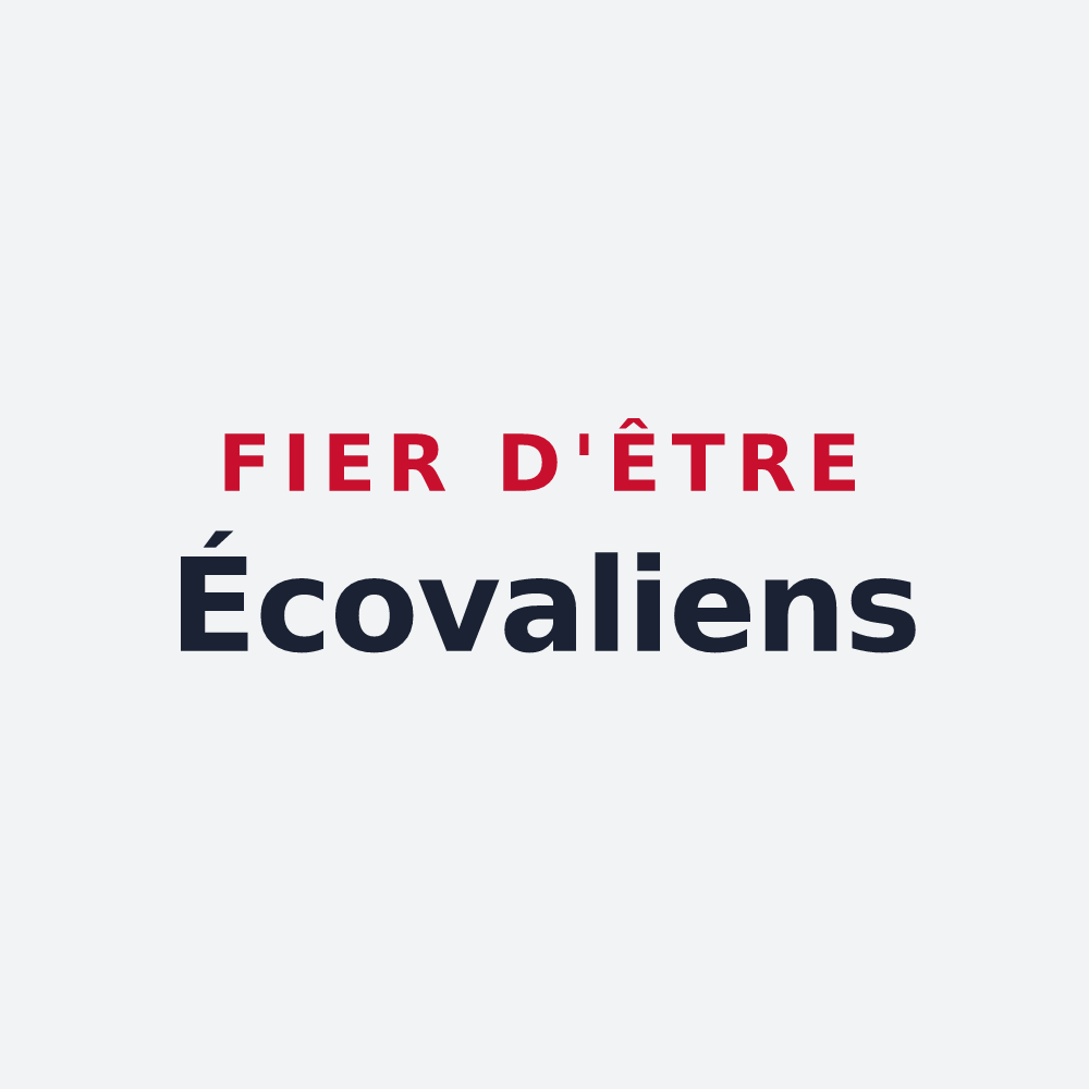 Poster « Fier d'être Écovaliens » — design pour École-Valentin