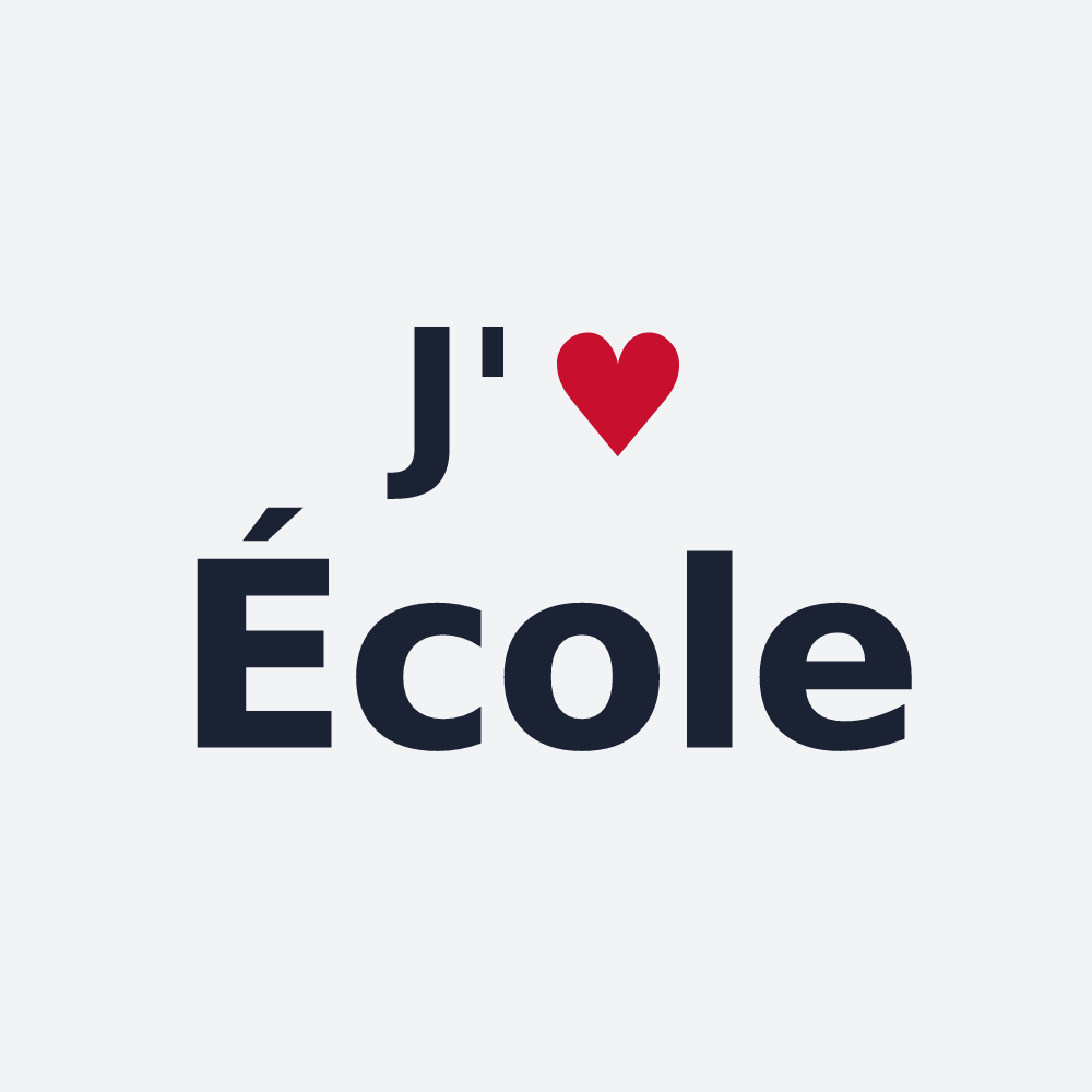 Poster personnalisé École — design J'aime École