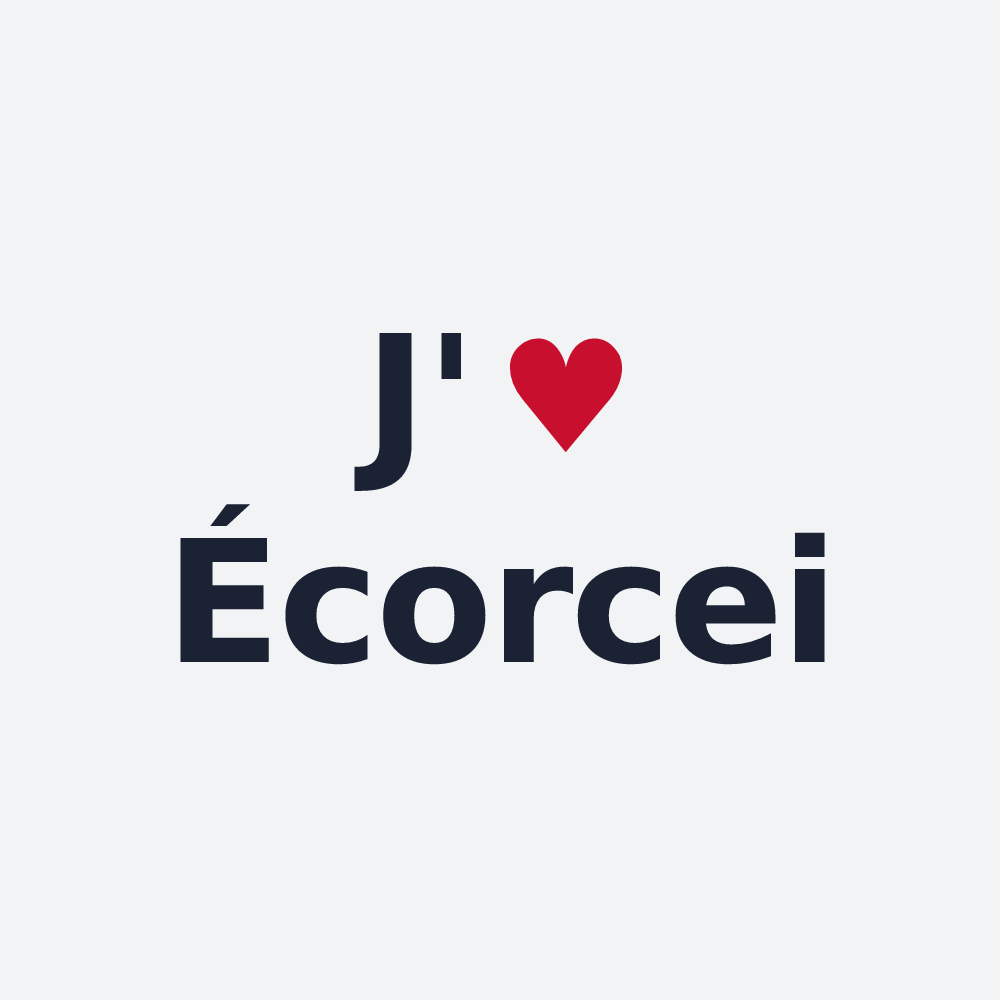 Poster personnalisé Écorcei — design J'aime Écorcei