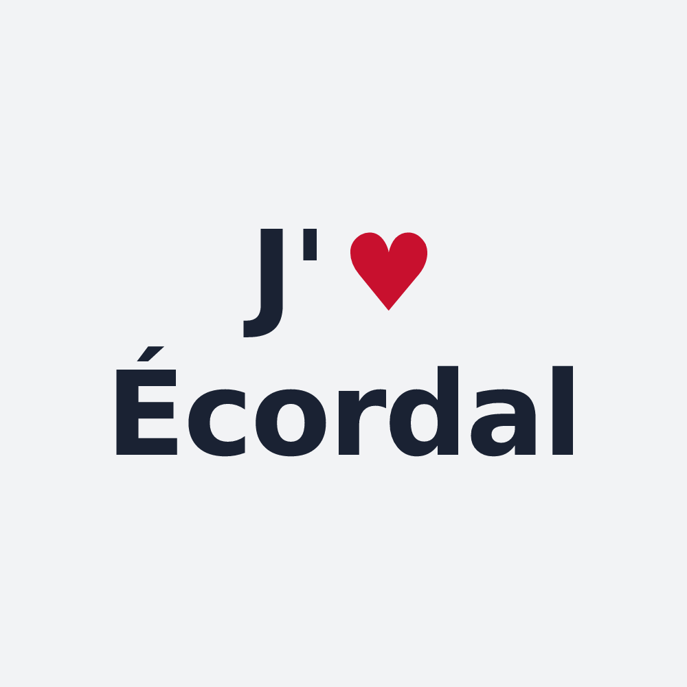 Poster personnalisé Écordal — design J'aime Écordal