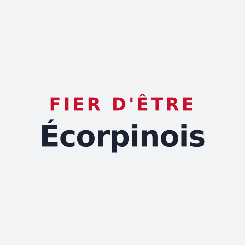 Poster « Fier d'être Écorpinois » — design pour Écorpain