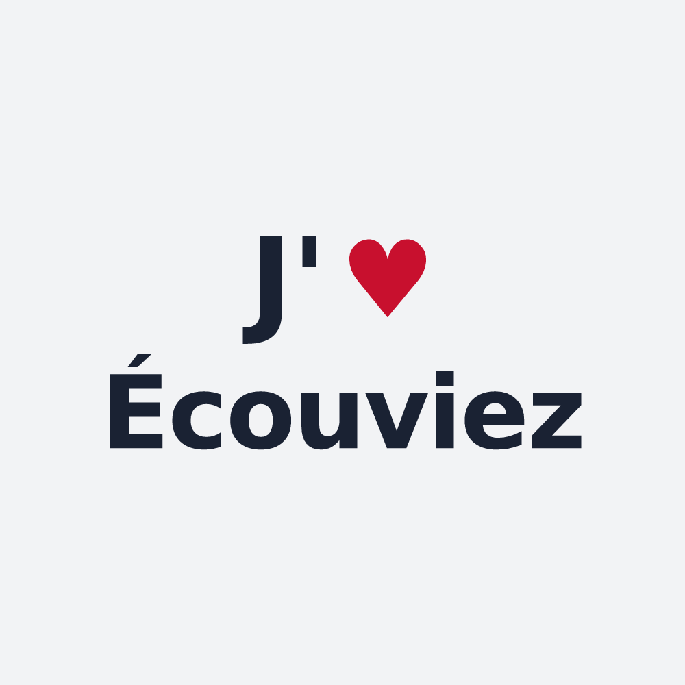 Poster personnalisé Écouviez — design J'aime Écouviez