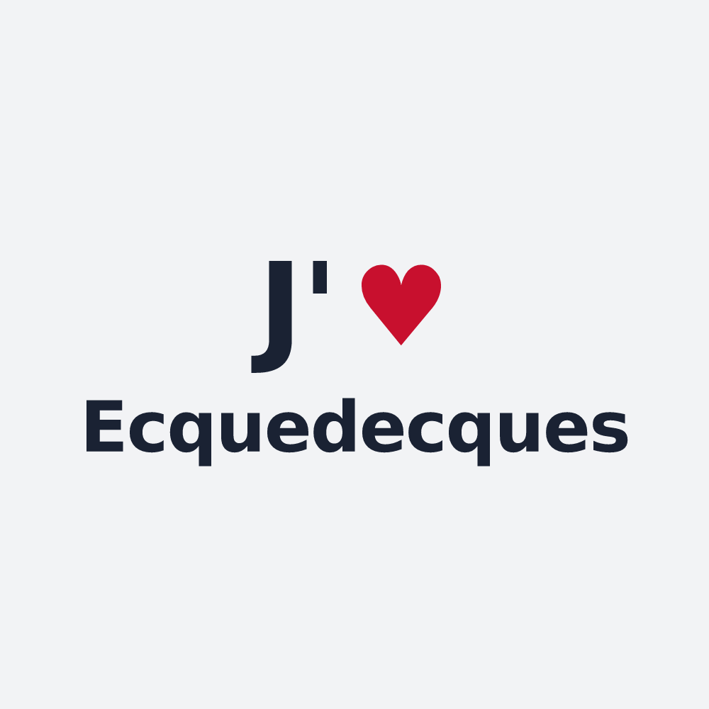 Poster personnalisé Ecquedecques — design J'aime Ecquedecques