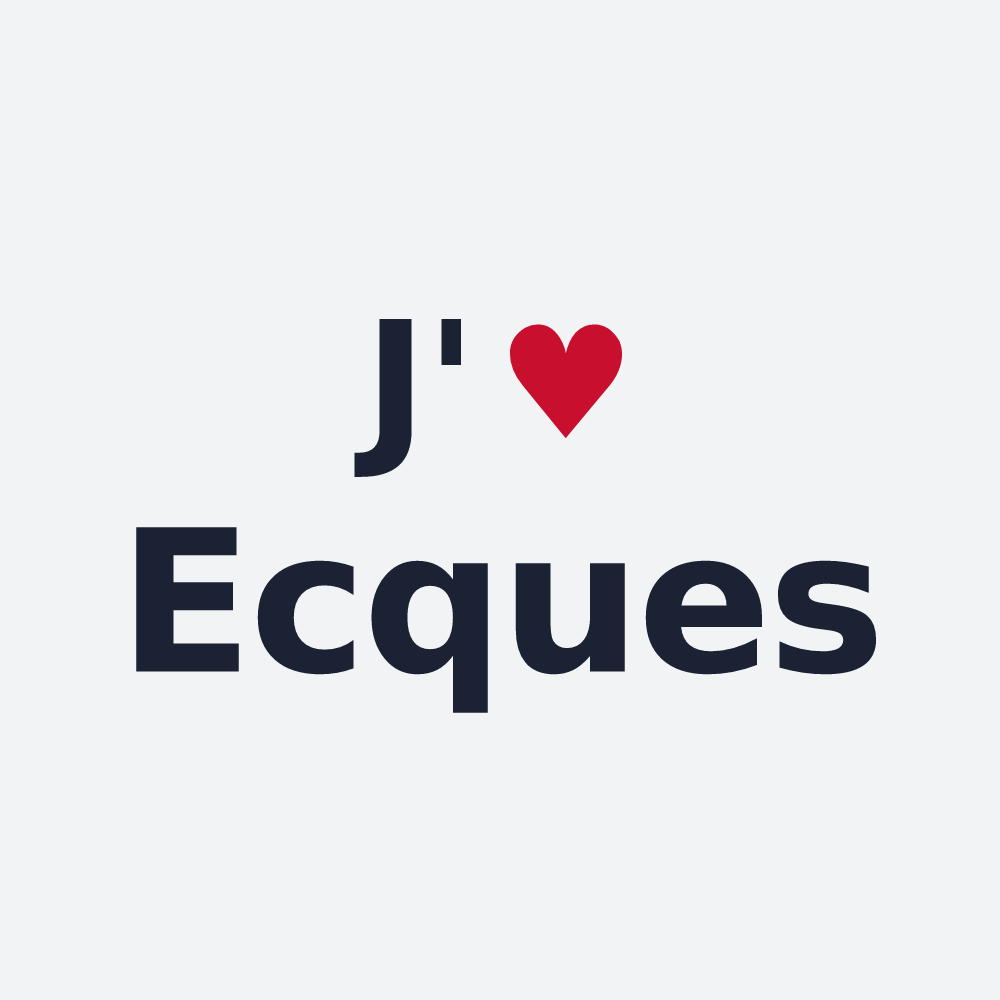 Poster personnalisé Ecques — design J'aime Ecques